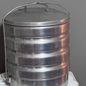 Vintage Regal Ware 5-Piece Stackable Aluminum Food Carrier - Made in USA